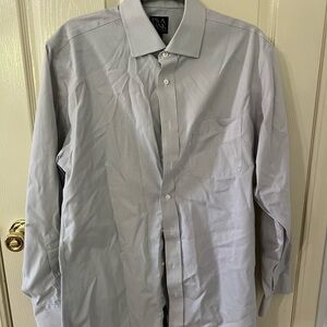 Joseph A. Bank Traceler’s Collection Grey and White Striped Button Down